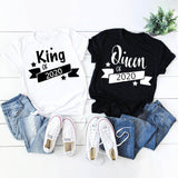 T Shirt King Queen Personnalisable