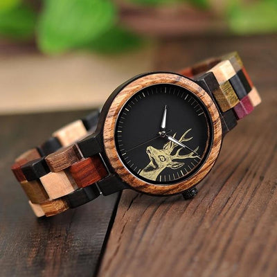 Montre Couple de Cerfs en Bois Homme - MatchingMood