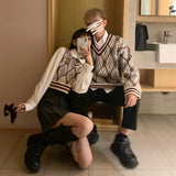 Pull Losange pour Couple Amoureux