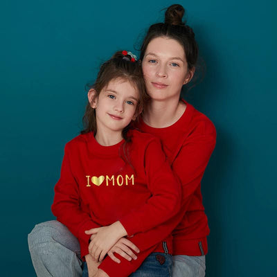 Pull Mere Fille I Love Mom and Me - MatchingMood