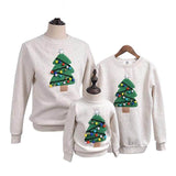 Pull Sapin de Noel pour Famille Gris