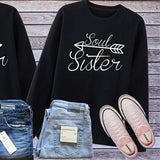 Pull avec Ecriture pour Meilleure Amie Soul Sister Flèche - Matchingmood
