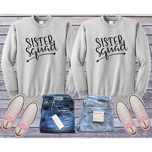 Pull entre Meilleure Amie Sister Squad Gris