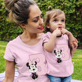 T Shirt Rose Mère Fille Disney