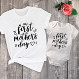 T Shirt Maman Bébé Première Fête des Mères