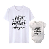 T Shirt Maman Bébé Première Fête des Mères