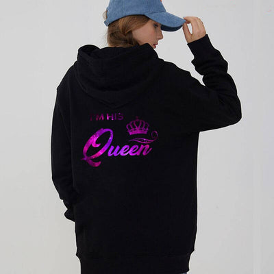 Sweat A Capuche His Queen Violet pour Couple