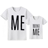 T Shirt Me Mini Me Blanc pour Pere Fils