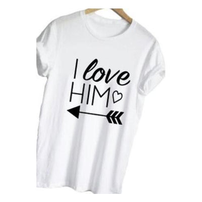 T-Shirt Couple I Love Him - MatchingMood