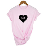 Tee Shirt Meilleure Amie Femme de Coeur - Best Rose - MatchingMood