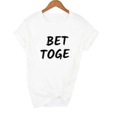 T-Shirt Meilleure Amie Better Together Blanc - BET TOGE - MatchingMood