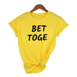 T-Shirt Meilleure Amie Better Together Jaune - BET TOGE - MatchingMood