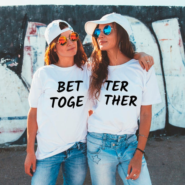 T-Shirt Meilleure Amie Better Together - MatchingMood
