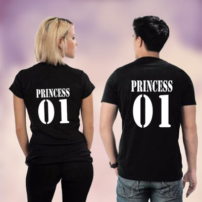 T Shirt Couple Prince Princesse