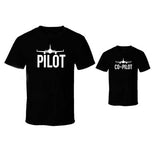 T Shirt Pilot Co-Pilot Papa Fils