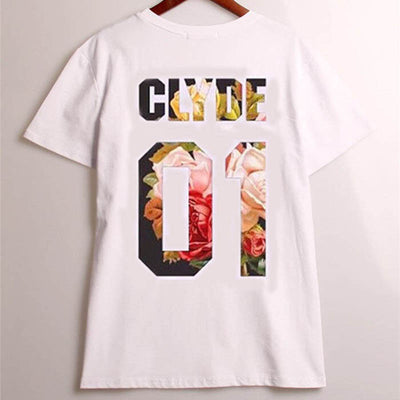 t shirt bonnie and clyde couple - Fleurs
