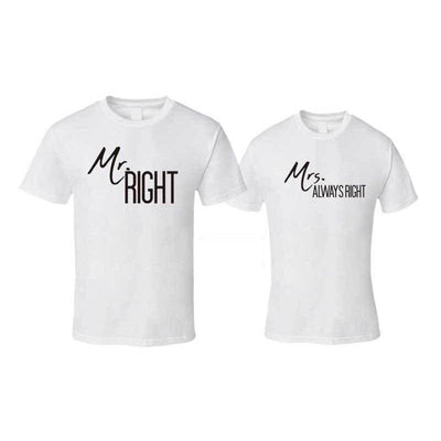 T-Shirt Mrs Always Right Blanc