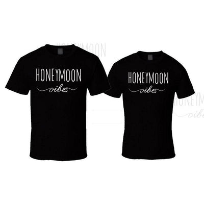 Tee shirt Honeymoon Couple Noir