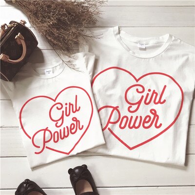T SHIRT GIRL POWER POUR MANAN ET FILLE