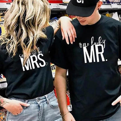 T SHIRT MR LUCKY pour Couple - MatchingMood