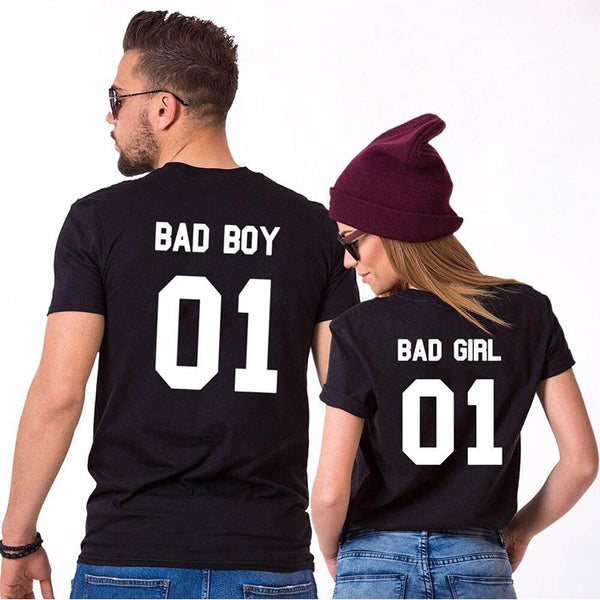 T Shirt Bad Boy Bad Girl pour Couple