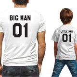 T Shirt Big Man Little Man Blanc