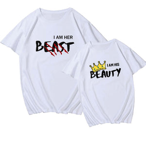 T Shirt Couple Beauty and The Beast