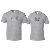 T Shirt Couple Day and Night Gris - MatchingMood
