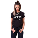 T Shirt Fille Meilleure Amie Sisters Noir