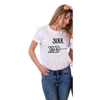 T Shirt Fille Meilleure Amie Soul Blanc