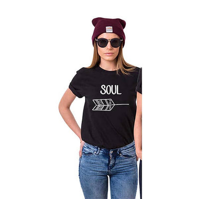 T Shirt Fille Meilleure Amie Soul Noir