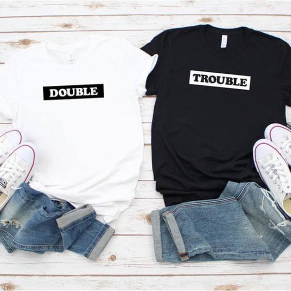 T Shirt Ma Meilleure Amie Double Trouble