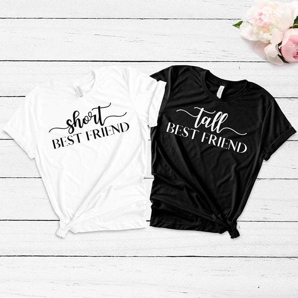 T Shirt Meilleure Amie Short and Tall BFF - MatchingMood