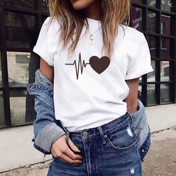 T Shirt Mere Fille Heartbeat
