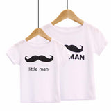 T Shirt Moustache Big Man Little Man Papa Fiston