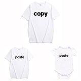 T Shirt Copier Coller Blanc pour Pere Fils