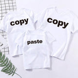 Tee Shirt Famille Copy Paste Blanc