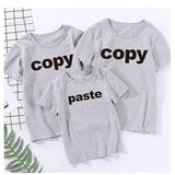 Tee Shirt Famille Copy Paste Gris