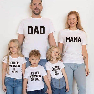Tee Shirt Famille Cuter Version of Dad and Mom