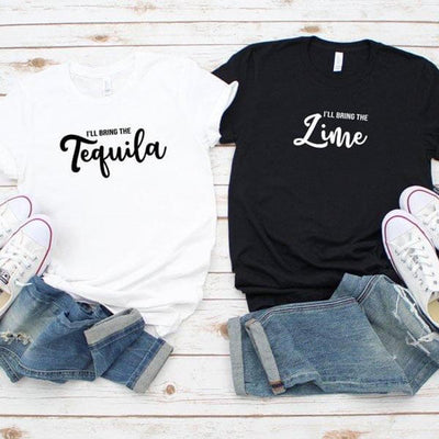 Tee Shirt Meilleur Ami Tequila Lime - Matchingmood