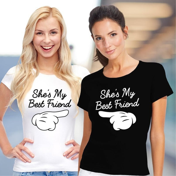 Tee Shirt Meilleure Amie She's My Best Friend - MatchingMood