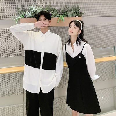 Vetements Couple Chemise et Robe Chemise