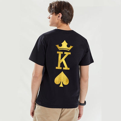 Tee Shirt Couple King Queen Or