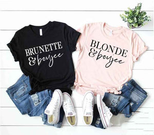 T-Shirt Short Meilleures Amies Brune Blonde - Matchingmood