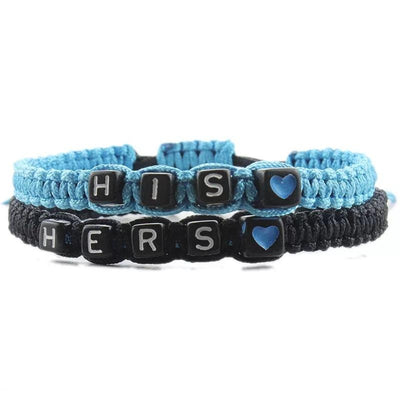 Bracelet pour Couple avec Texte