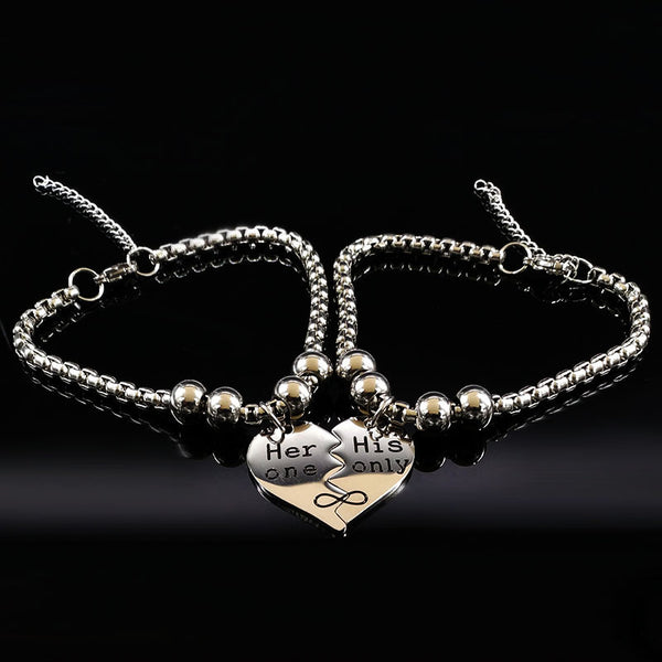 Bracelet Couple Coeur Séparable - MatchingMood