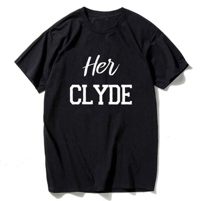 T-shirt Couple Her Clyde Noir