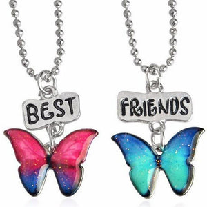 Collier Meilleures Amies Papillon