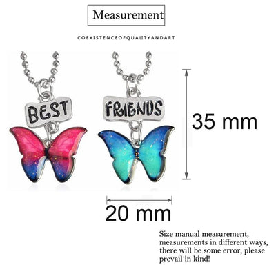 Collier Meilleures Amies Papillon