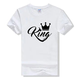 Tee-Shirt de Couple King Blanc